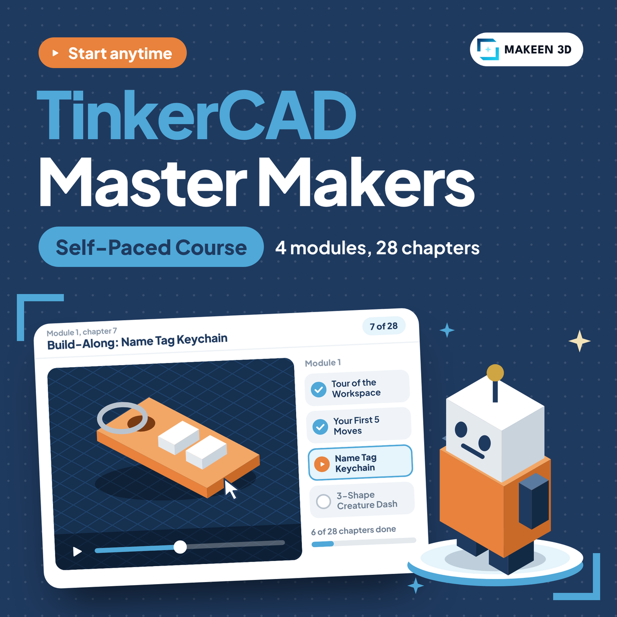 TinkerCAD Master Makers: Self-Paced Course